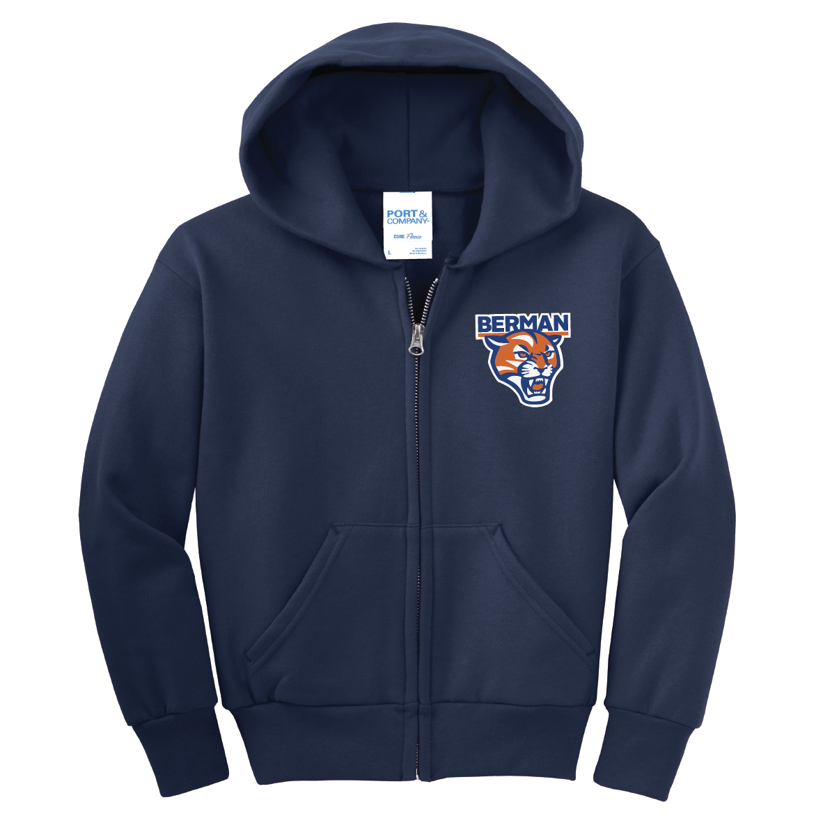 Berman Soft Zipper Hoodie – Navy